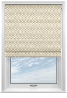 Scallop and Bud, Cashmere - Roman Blind